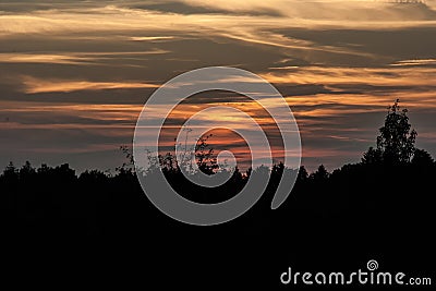 Dawn in Bavaria, Germany Stock Photo