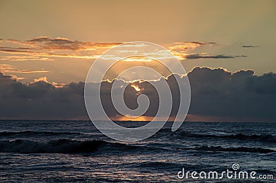 Dawn on the beach in Arroio do Sal , Brazil Stock Photo