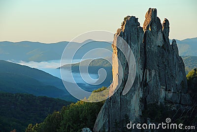 Dawn `dragon city`, Far East Stock Photo