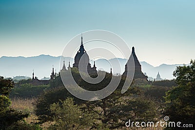 The UNESCO World Heritage site of the temples of Bagan, Myanmar Editorial Stock Photo