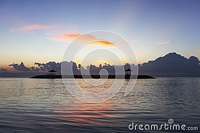 Dawn of Sanur Beach, Bali Stock Photo