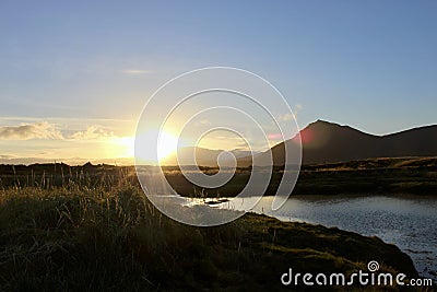 dawn on the Snaefellsnes Peninsula Stock Photo
