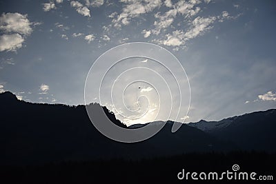 Dawn in the valleys of himachal Stock Photo