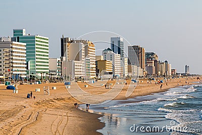 Dawn on the Virginia Beach Oceanfront Editorial Stock Photo