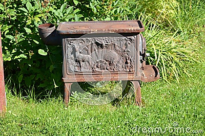 Dawson City, Yukon: Goldrush Era Woodstove Stock Photo