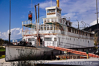 Parks Canada: S.S. Keno National Historic Site in Dawson City, yukon. Editorial Stock Photo