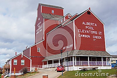 Dawson Creek, British Columbia, Canada Elevators Editorial Stock Photo