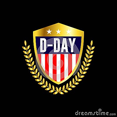 D-Day Logo Vector Template Design Illustration Vector Illustration