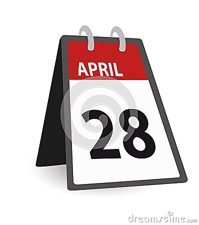 Day calendar april Vector Illustration