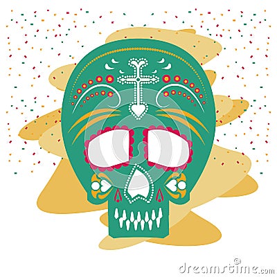 Day of the dead banner Vector Illustration
