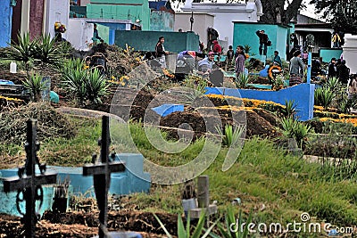 Day of the Dead Celebrations: Giant kites and Colorful Cemeteries in the Mayan highlands of Guatemala Editorial Stock Photo