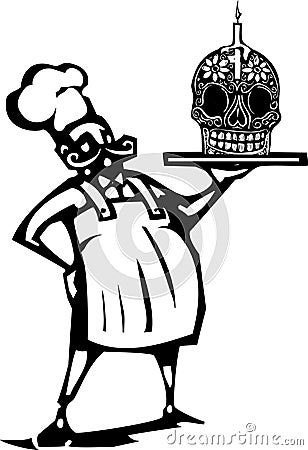 Day of the dead Chef Vector Illustration