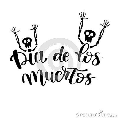 Day of the Dead lettering illustration Stock Photo