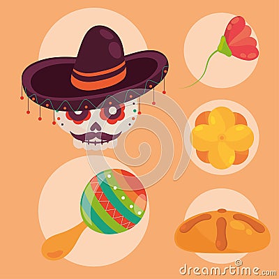 day of the dead mexico Vector Illustration