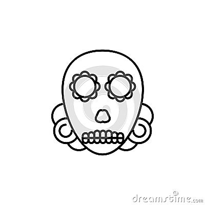 day of the dead, mexico icon. Element of day the Dead in Mexico line icon. Thin line icon for website design and development, app Stock Photo