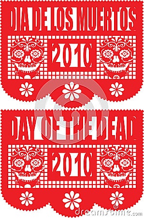 Day of the Dead Paper Banner Stock Photo