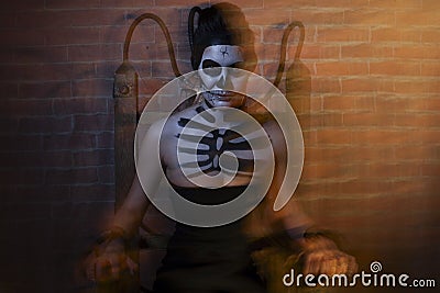 Day of the Dead persons. Halloween Stock Photo