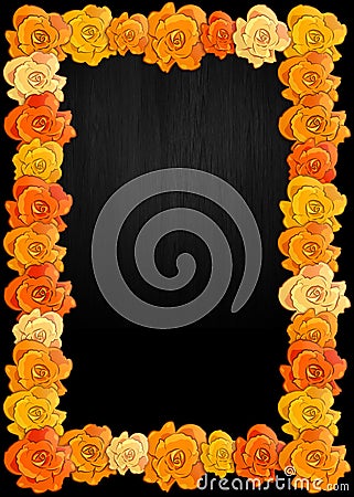 Day of the dead poster with traditional cempasuchil flowers used for altars Stock Photo