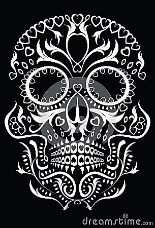 Day of the dead skull Vector Illustration