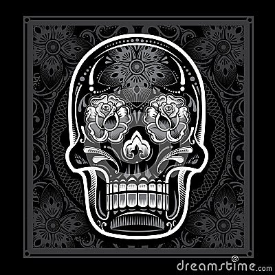 Day of the Dead Candy Skull Vector Illustration