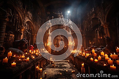 The Day of the Dead, Volumetric lighting plays a crucial role in this artwork Stock Photo