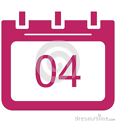 Day forth Special Event day Vector icon that can be easily modified or edit. Vector Illustration