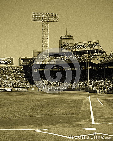 Day Game at Fenway Park, Boston, MA. Editorial Stock Photo