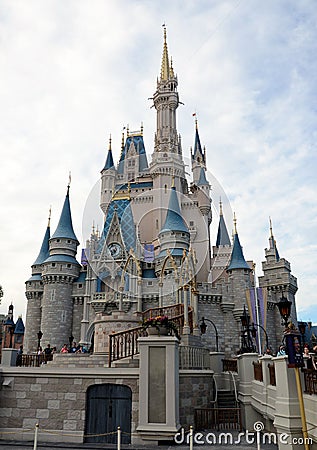 Day image of the Magic Kingdom Castle Editorial Stock Photo