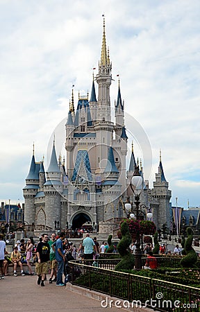Day image of the Magic Kingdom Castle Editorial Stock Photo