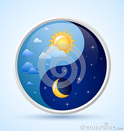 Day and night symbol Vector Illustration