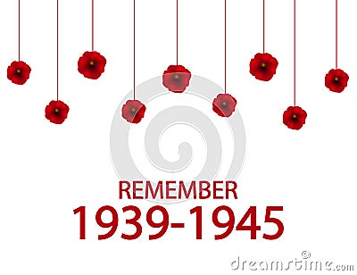 Day of Remembrance and Reconciliation illustration. World War II 1939-1945 poster. Vector Illustration