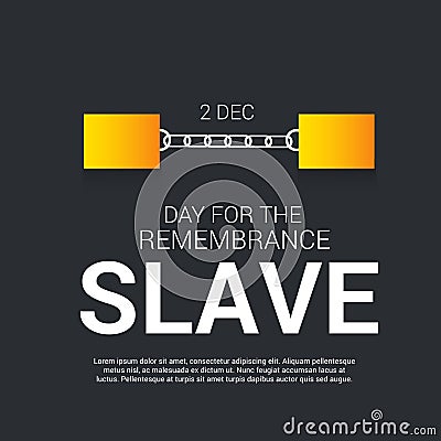 Day For Remembrance Slave. Stock Photo