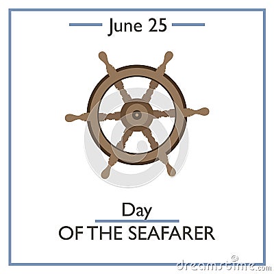 Day of the Seafarer, June25 Vector Illustration