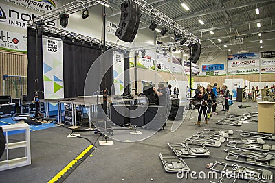 Day 2, the stage will be dismantled Editorial Stock Photo