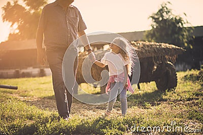 Day for talk and walk. Stock Photo