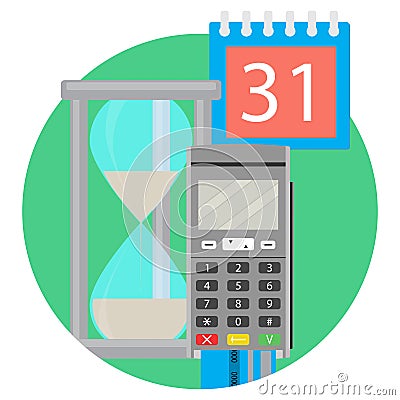 Day time pay Vector Illustration