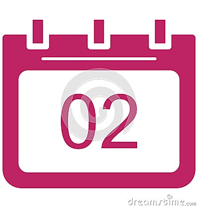 Day two, 2 Special Event day Vector icon that can be easily modified or edit. Vector Illustration