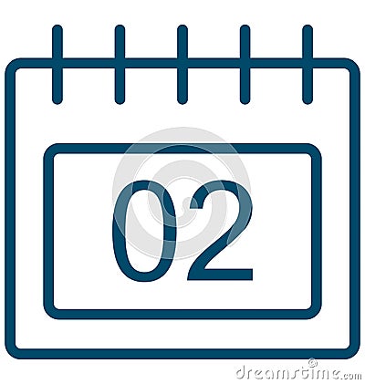 Day two, 2 Special Event day Vector icon that can be easily modified or edit. Vector Illustration