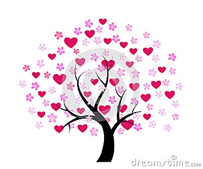 Day valentine tree Stock Photo