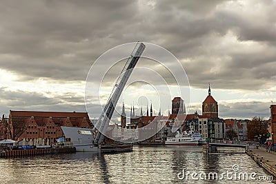 Day view on the Gdansk old town Editorial Stock Photo