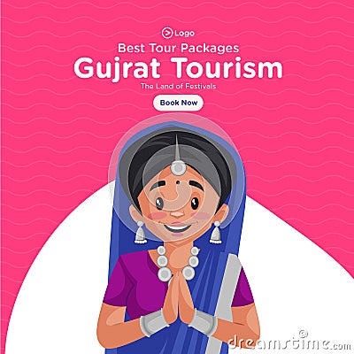 Banner design of gujrat tourism Vector Illustration