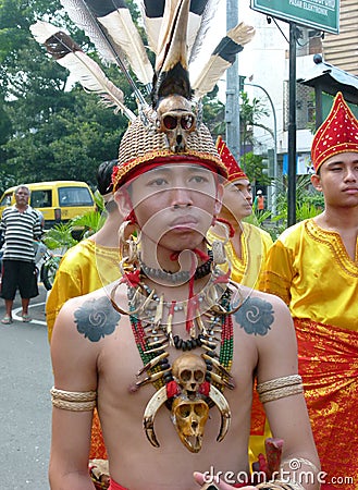 Dayak clothes Editorial Stock Photo