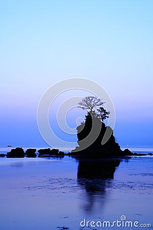 Daybreak at the Amaharashi coast Stock Photo