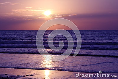 Daybreak on a sea. Stock Photo