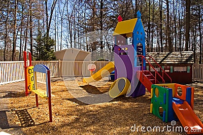 Daycare playground equipment Stock Photo