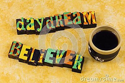 Daydream believer carefree lifestyle balance harmony coffee break Stock Photo