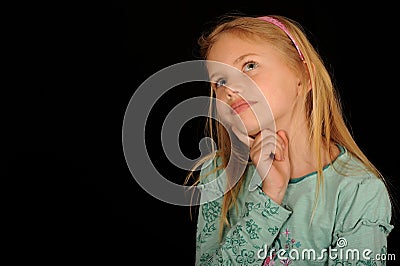 Daydreaming Girl Stock Photo