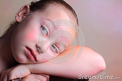 Daydreaming Young Girl Stock Photo