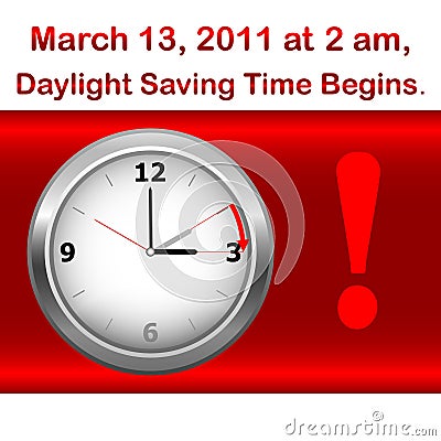 Daylight saving time begins. Vector Illustration