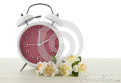 Daylight Saving Time concept with spring theme Stock Photo